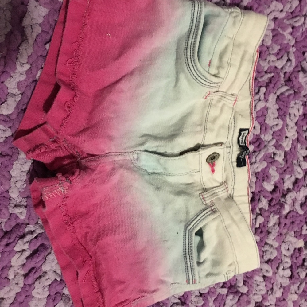 Ombré jean shorts